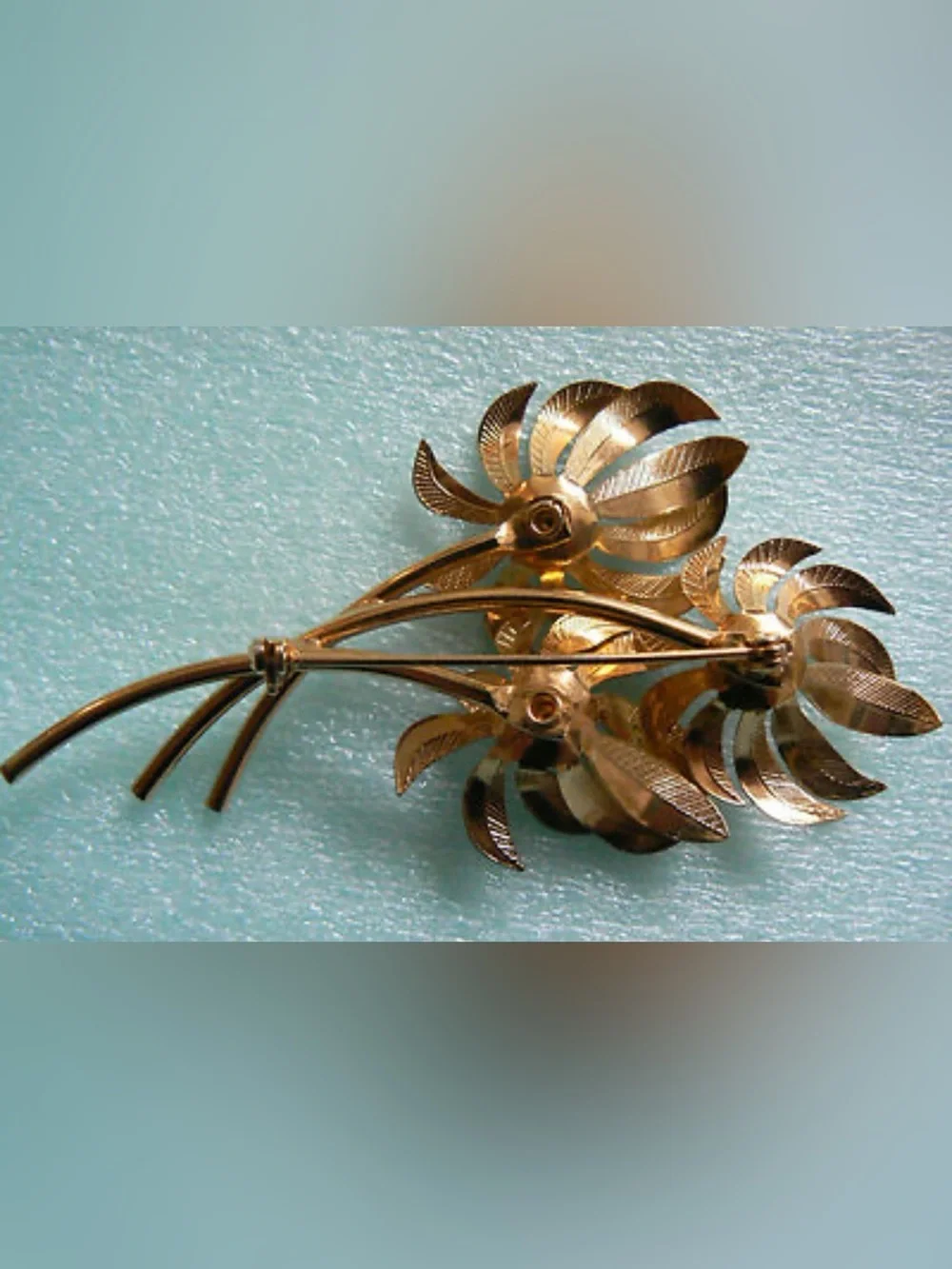 Gold Floral Bouquet Brooch - Women Jewelry